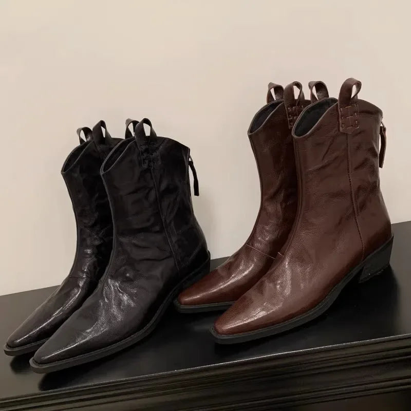 Sandy - Low boots santiag femme