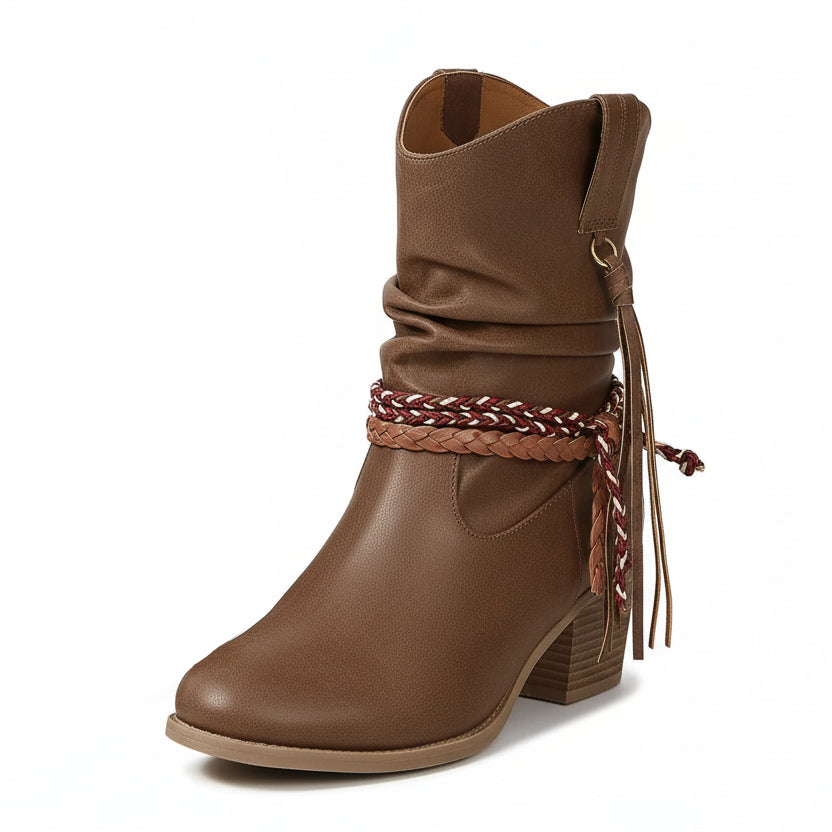 Olivia - Boots santiag marron