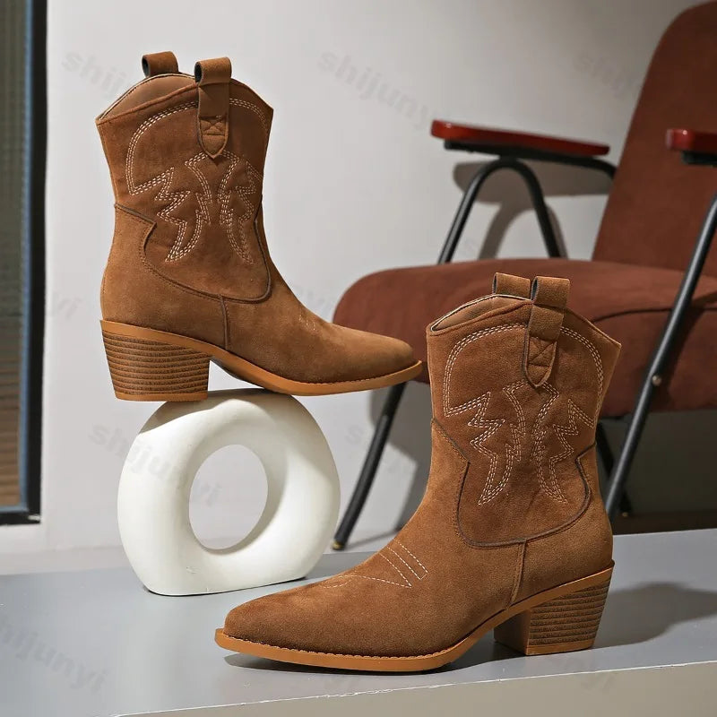 Shirley - Bottines façon santiags
