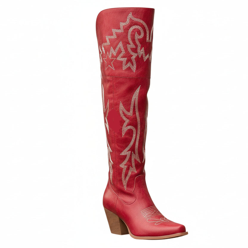 Rose - Santiag talon haut