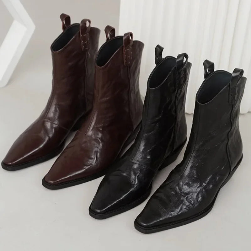 Sandy - Low boots santiag femme
